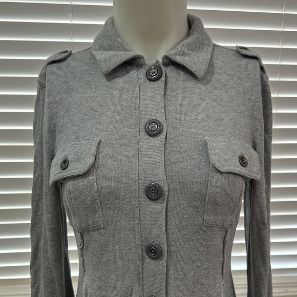 Free People Gray Button-Up Women's Dress - Picture 2 of 6